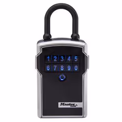 MASTER LOCK 5440EURD, Smart padlock, Code, Keyless, Black, Stainless steel, Android, iOS, Battery replacement, 83 mm