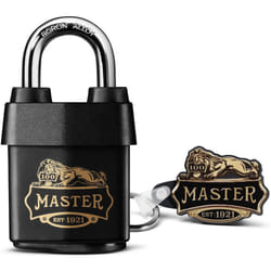 Master Lock 1921EURDCC Heavy Duty Outdoor Padlock with 100 Year Logo Printed, Black, 97 x 54 x 32 mm