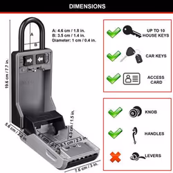 MASTER LOCK 5480EURD key cabinet/organizer Steel Black, Grey - Additional view 6