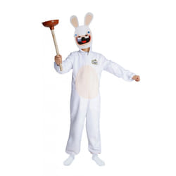 ) Children's Rabbids costume with mask - 7-9 years (120/130 cm