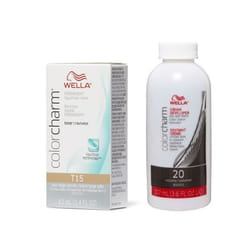 3.6oz) Wella Color Charm 050 Cooling Violet Permanent Liquid Hair Toner - T35 & Dev (Vol.20
