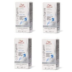 Wella Color Charm 050 Cooling Violet Permanent Liquid Hair Toner - O50 Pack of 4