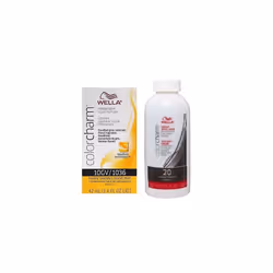 3.6oz) Wella Color Charm 10GV Honey Blonde Permanent Liquid Haircolor - 10GV + Dev (Vol. 20