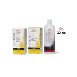 +Dev(Vol.20)32oz) Wella Color Charm 12NG Surf Side Blonde Plus Permanent Liquid Haircolor - 12NG(2