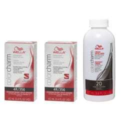 +Dev(Vol.20)3.6oz) Wella Color Charm 4R Cinnamon Brown Permanent Liquid Haircolor - 4R(2
