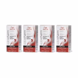 ) Wella 6RG Light Copper Color Charm Permanent Liquid Haircolor - 6RG - (4pks