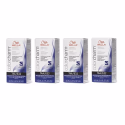 Wella 10A Palest Ash Blonde Color Charm Permanent Liquid Haircolor - 7AA/632 - pack of 4