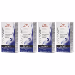 Wella 10A Palest Ash Blonde Color Charm Permanent Liquid Haircolor - 8A/740 - pack of 4