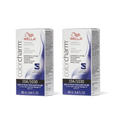 ) Wella 10A Palest Ash Blonde Color Charm Permanent Liquid Haircolor - 10A (2pks