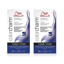 ) Wella 10A Palest Ash Blonde Color Charm Permanent Liquid Haircolor - 12AA (2pks