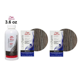 +Dev(Vol.20)3.6oz) Wella 4A Medium Ash Brown Color Charm Permanent Liquid Haircolor - 4A(2