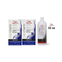 +Dev(Vol.20)32oz) Wella 4A Medium Ash Brown Color Charm Permanent Liquid Haircolor - 4A(2