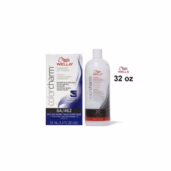 32oz) Wella 6A Dark Ash Blonde Color Charm Permanent Liquid Haircolor - 6A+Dev(Vol.20
