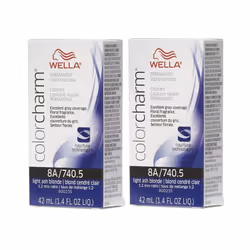 Wella 6A Dark Ash Blonde Color Charm Permanent Liquid Haircolor - 8A/740 - pack of 2