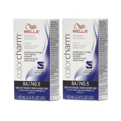 Wella 6A Dark Ash Blonde Color Charm Permanent Liquid Haircolor - 8A/740 - pack of 2