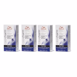 Wella 6A Dark Ash Blonde Color Charm Permanent Liquid Haircolor - 9A/940 - pack of 4