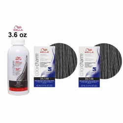 3.6oz) Wella 6AA Dark Blonde Intense Ash Color Charm Permanent Liquid Haircolor - 3A+3A+Dev (Vol.20