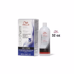32oz) Wella 12C Ultra Light Blonde Color Charm Permanent Hair Colour - 12C+Dev(Vol.20