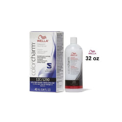 32oz) Wella 12C Ultra Light Blonde Color Charm Permanent Hair Colour - 12C+Dev(Vol.20