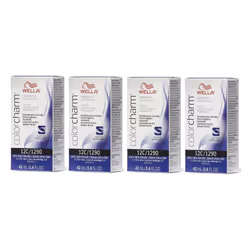 ) Wella 12C Ultra Light Blonde Color Charm Permanent Hair Colour - 12C (4pks