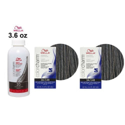 3.6oz) Wella 12C Ultra Light Blonde Color Charm Permanent Hair Colour - 3A+3A+Dev (Vol.20