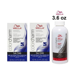 3.6oz) Wella 12C Ultra Light Blonde Color Charm Permanent Hair Colour - 5A+5A+Dev (Vol. 20