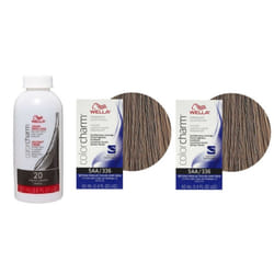 3.6oz) Wella 12C Ultra Light Blonde Color Charm Permanent Hair Colour - 5AA+5AA+Dev (Vol. 20