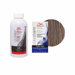 3.6oz) Wella 12C Ultra Light Blonde Color Charm Permanent Hair Colour - 5AA + Dev (Vol. 20