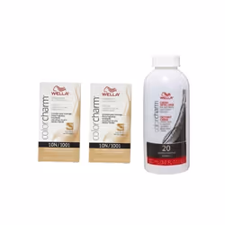 +Dev(Vol.20)3.6oz) Wella 10N Satin Blonde Color Charm Permanent Liquid Haircolor - 10N(2