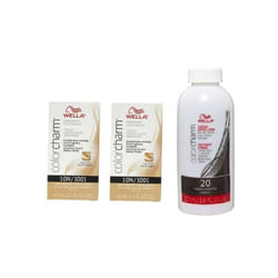 +Dev(Vol.20)3.6oz) Wella 10N Satin Blonde Color Charm Permanent Liquid Haircolor - 10N(2