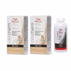 +Dev(Vol.20)3.6oz) Wella 3N Dark Brown Color Charm Permanent Liquid Haircolor - 3N(2