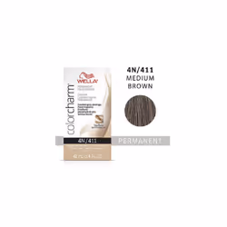 Wella 4N Medium Brown Color Charm Permanent Liquid Haircolor - 4N Medium Brown