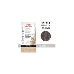 Wella 4N Medium Brown Color Charm Permanent Liquid Haircolor - 4N Medium Brown