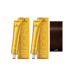 Schwarzkopf Igora Royal 4-70 Medium Brown Copper Natural Permanent Color - 2pks