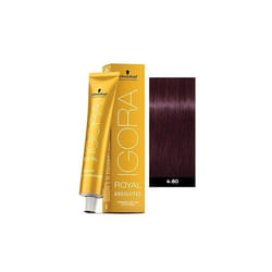 Schwarzkopf Igora Royal 4-80 Medium Brown Red Natural Permanent Color - 1pks