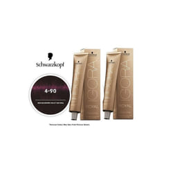 Schwarzkopf Igora Royal 4-90 Medium Brown Violet Natural Permanent Color - 2pks