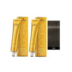Schwarzkopf Igora Royal 7-10 Medium Blonde Cendre Natural Permanent Color - 2pks
