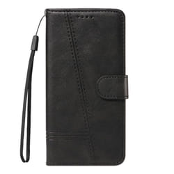 Emboss Lines Flip Leather Case for Redmi Note 13 Pro Plus Note13 Pro 4G 12pro+ 12s 12 Turbo 11s 10 9 8T Cards Solt Wallet B - black, redmi note 11S 4G