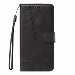 Emboss Lines Flip Leather Case for Redmi Note 13 Pro Plus Note13 Pro 4G 12pro+ 12s 12 Turbo 11s 10 9 8T Cards Solt Wallet B - ...