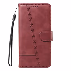 Emboss Lines Flip Leather Case for Redmi Note 13 Pro Plus Note13 Pro 4G 12pro+ 12s 12 Turbo 11s 10 9 8T Cards Solt Wallet - b ...