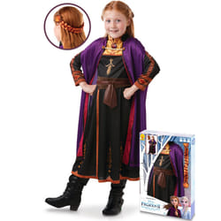 ) Anna Frozen 2 costume and braid box for girls - 3 to 4 years (90 to 104 cm