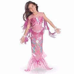 ) Girls' pink sea mermaid costume - 5 to 6 years (110-116 cm