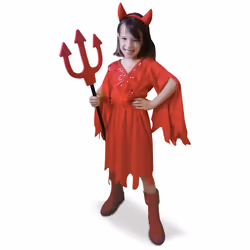 Girls' red devil costume
