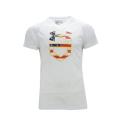 , M) UNDER ARMOUR Dri-Fit Mens T Shirts Quick Dry Sport - White (Logo
