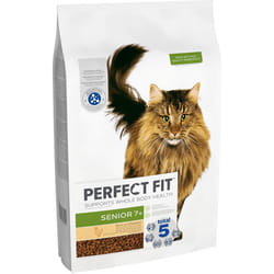 Perfect Fit Senior 7+ Complete Dry Cat Food for Senior Cats Aged 7+ Years, Rich in Chicken, 1 Bag (7 kg)