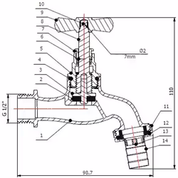 Garis 482590 plumbing valve