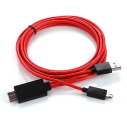 Connect 127425 video cable adapter HDMI Type A (Standard) Micro-USB Type-B Black, Red