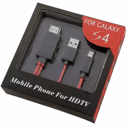 Connect 127425 video cable adapter HDMI Type A (Standard) Micro-USB Type-B Black, Red