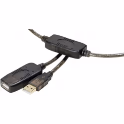 CUC Exertis Connect 149220, 20 m, USB A, USB A, USB 2.0, Male/Female, Black