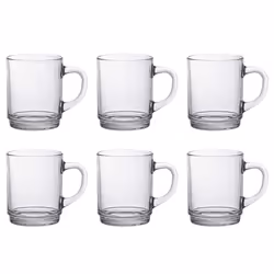 Duralex Set of 6 Versailles Clear Mug, 26cl